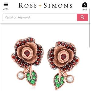 Ross & Simons rose earrings 🌹